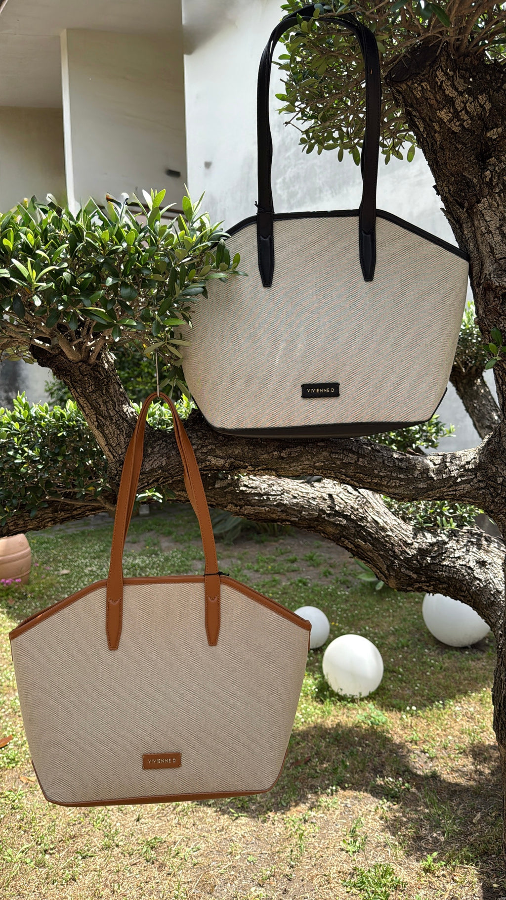 Borsa Vivienne D Shopper Canvas Fabric VFA249