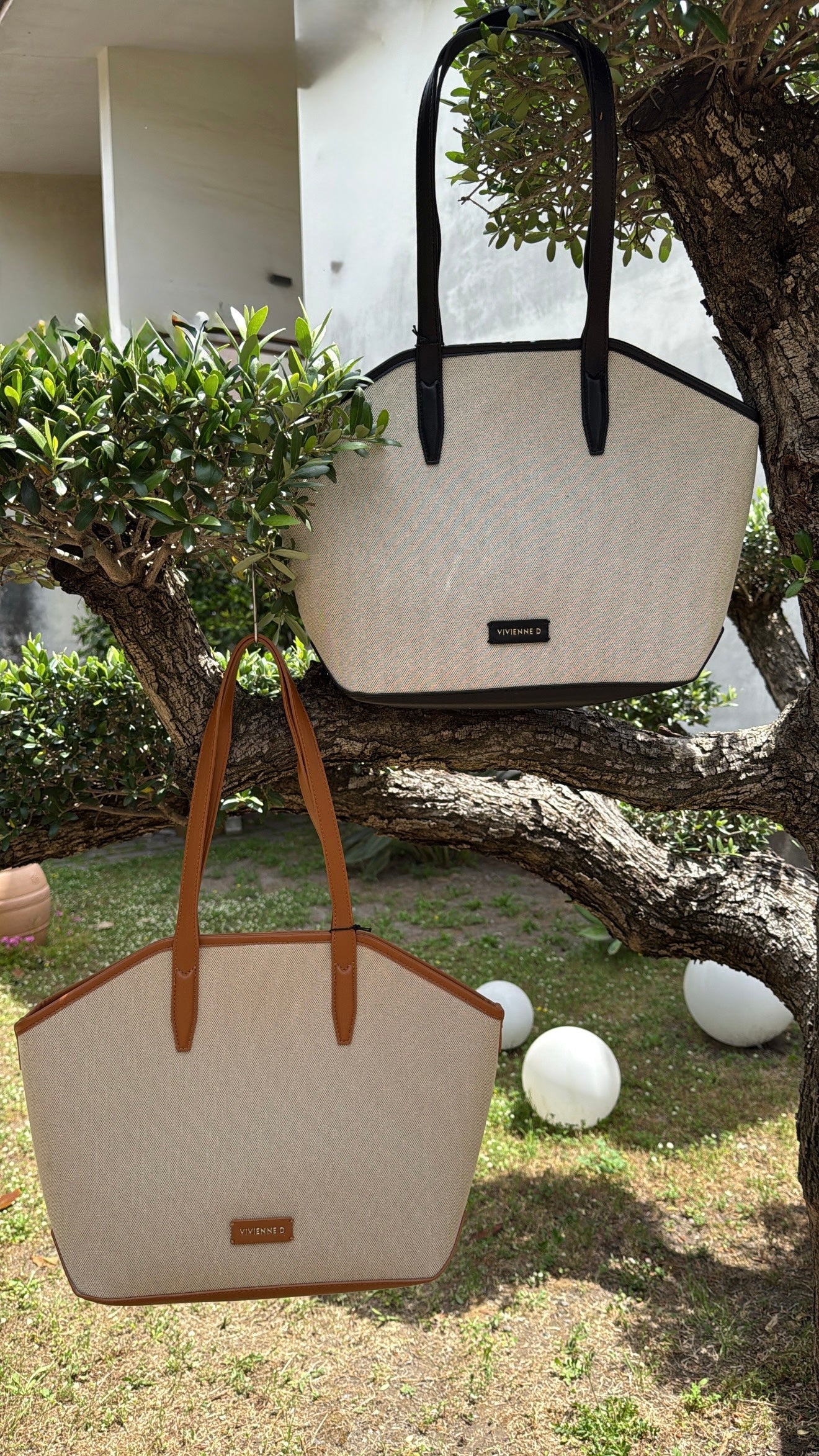 Borsa Vivienne D Shopper Canvas Fabric VFA249