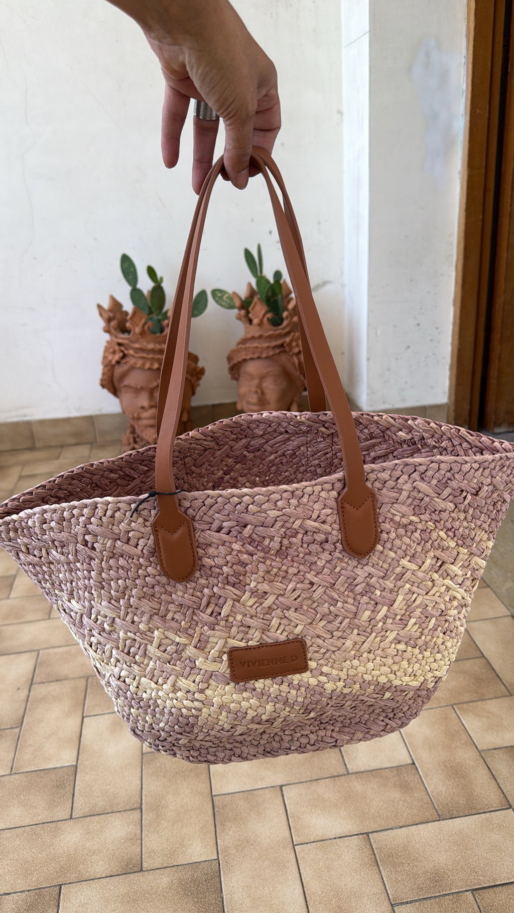 Borsa VIVIENNE D Cesta Rafia VE253