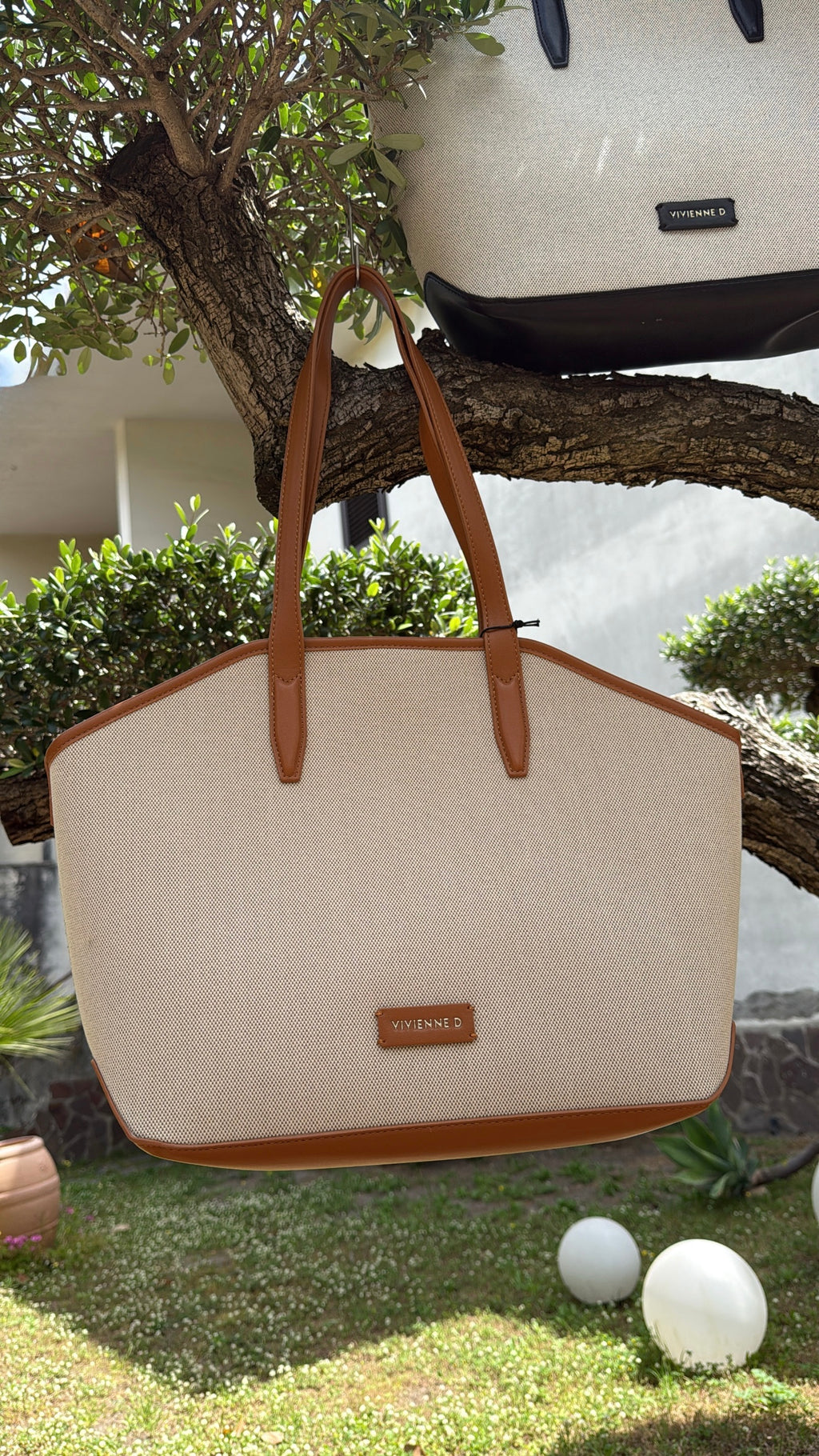 Borsa Vivienne D Shopper Canvas Fabric VFA249