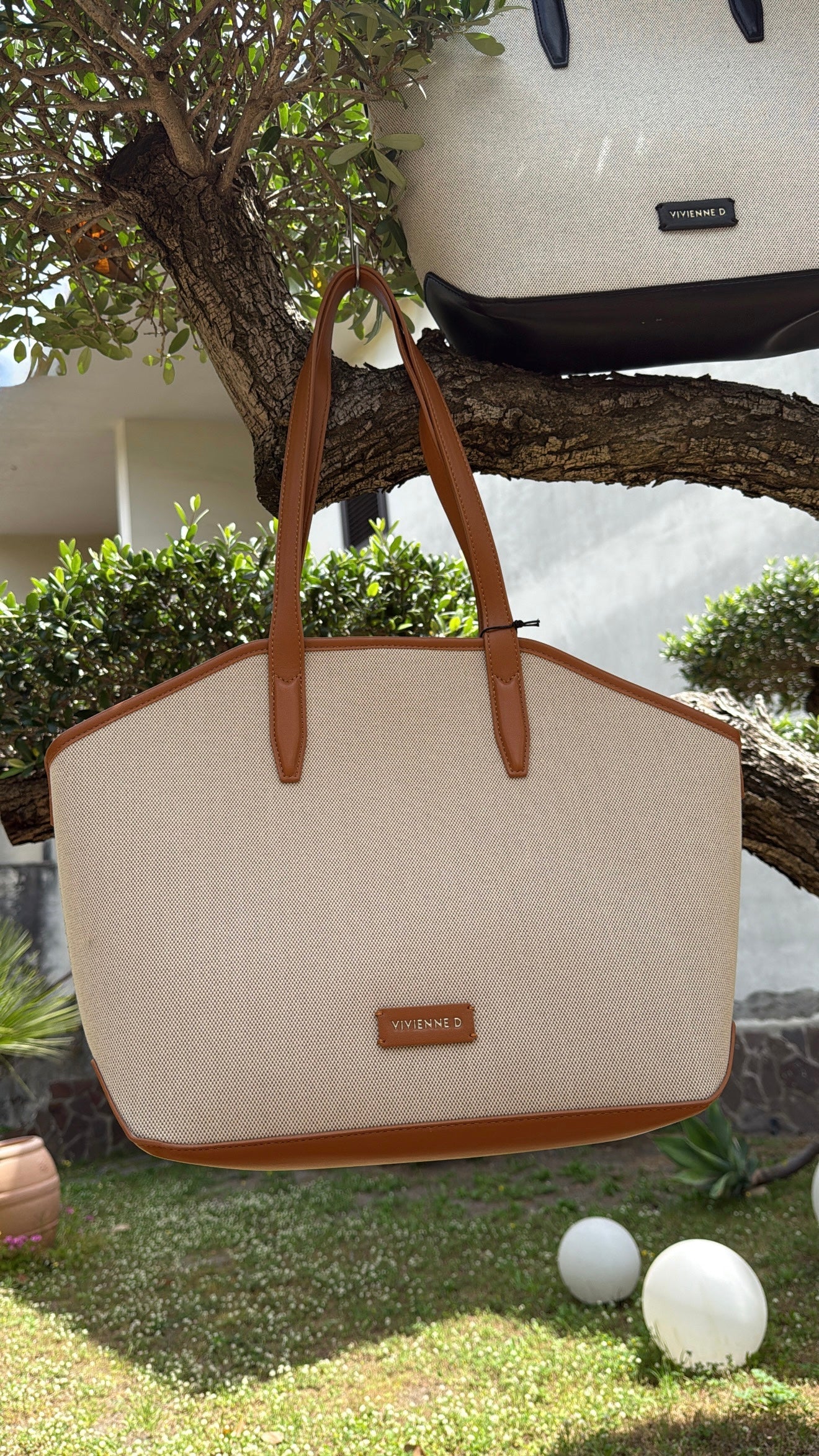 Borsa Vivienne D Shopper Canvas Fabric VFA249