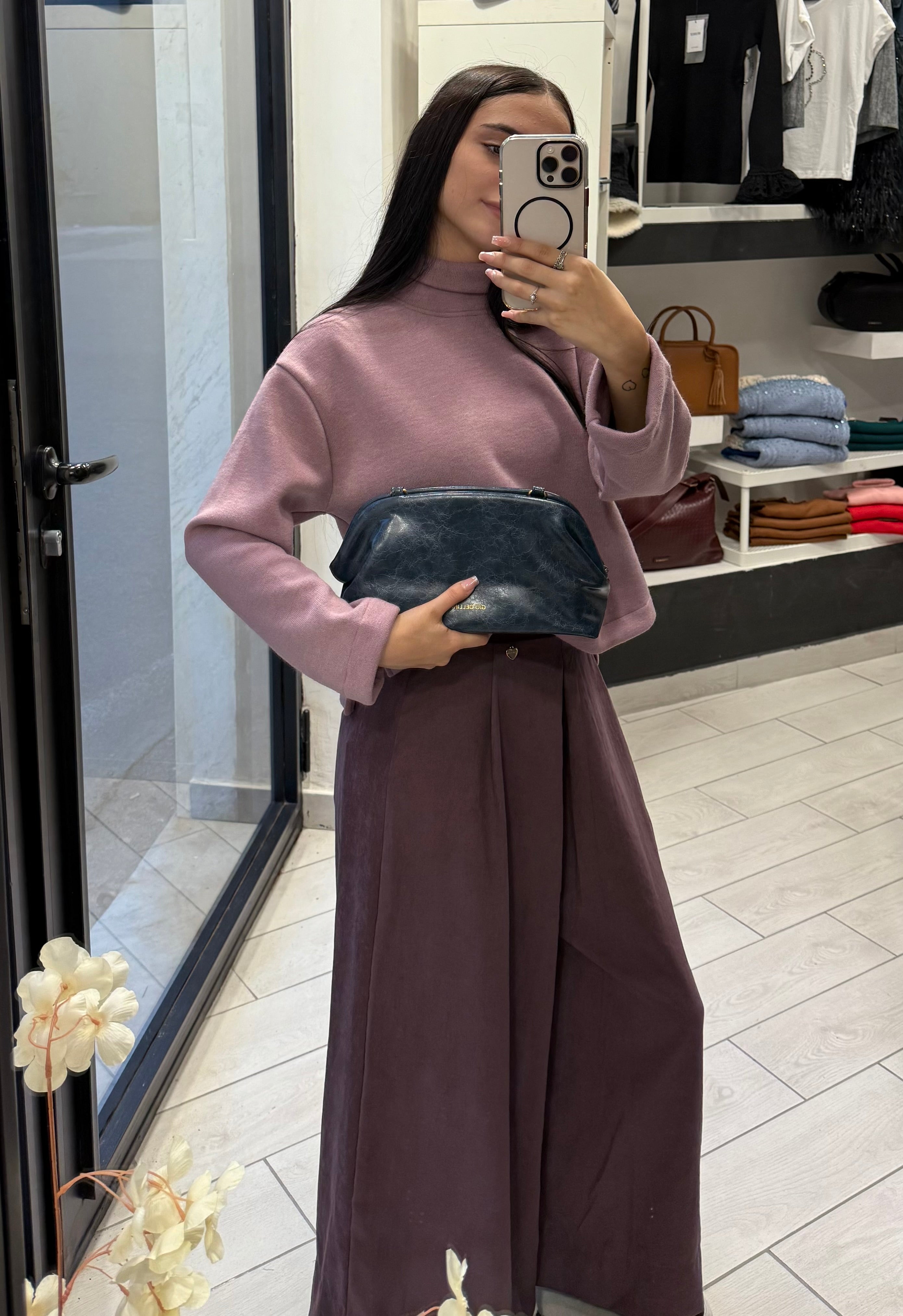 Pantaloni Olivia Grey