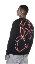 Felpa But Not logo Neon nero - immagine 3